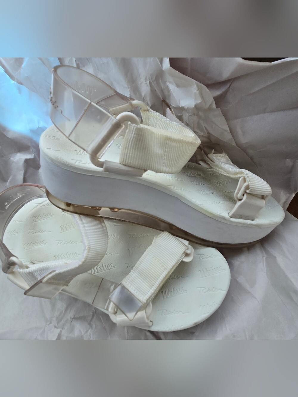 Melissa Platform Jelly Sandals Size 8